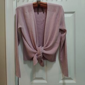Nina Raynor Silk blend ribbed sweater. Medium. Pink.